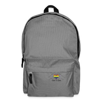 love is love rainbow Pride Hände LGBT - Rucksack - Mittelgrau - Vorne