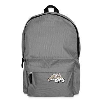 Siberian Husky Dog - Backpack - elephant grey - Front