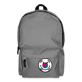 Smiley Flag South Korea - Backpack - elephant grey - Front