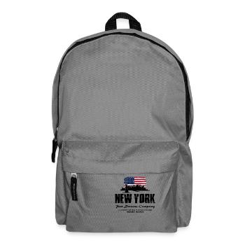 New York Skyline - USA Flag - Rucksack - Mittelgrau - Vorne