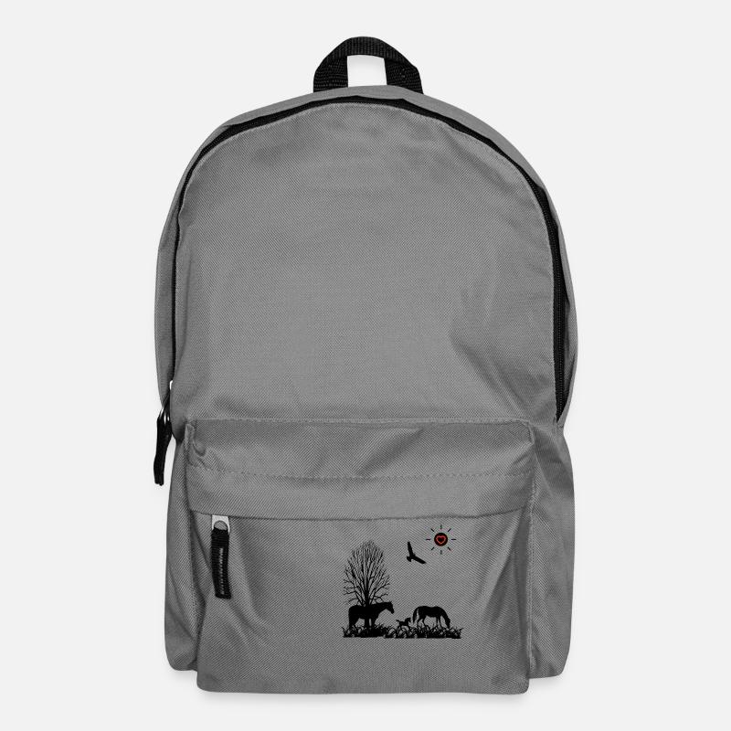 Pferde - Rucksack - Mittelgrau