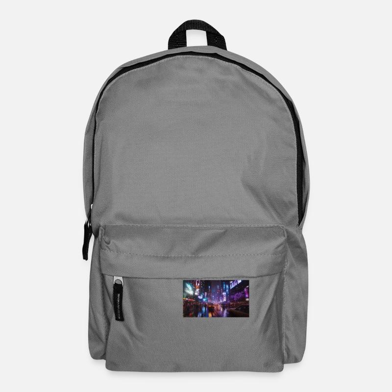 Cyberpunk Stadt2 - Rucksack - Mittelgrau