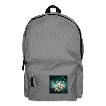 „Hase und Ei – Perfekte Kombi“ - Rucksack - Mittelgrau - Vorne