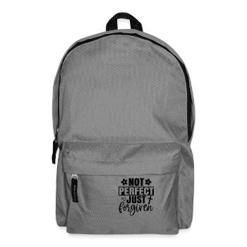 Not perfect just forgiven - Backpack - elephant grey - Front