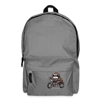 faultier motorrad - Rucksack - Mittelgrau - Vorne