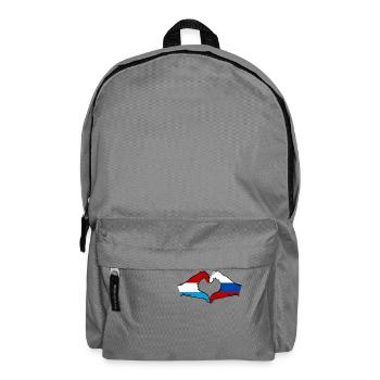 Luxembourg Russie Drapeau Mains Coeur Forme - Sac à dos - gris éléphant - Devant