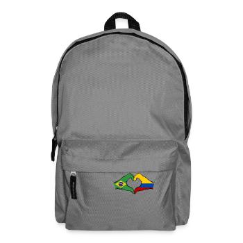 Brésil Colombie Drapeau Mains Coeur Forme - Sac à dos - gris éléphant - Devant