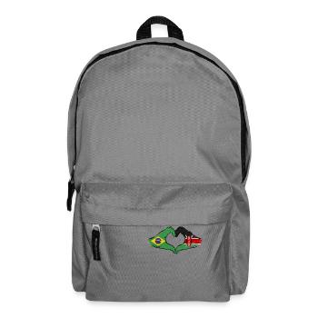 Brasilien Kenia Flagge Hände Herzform used - Rucksack - Mittelgrau - Vorne