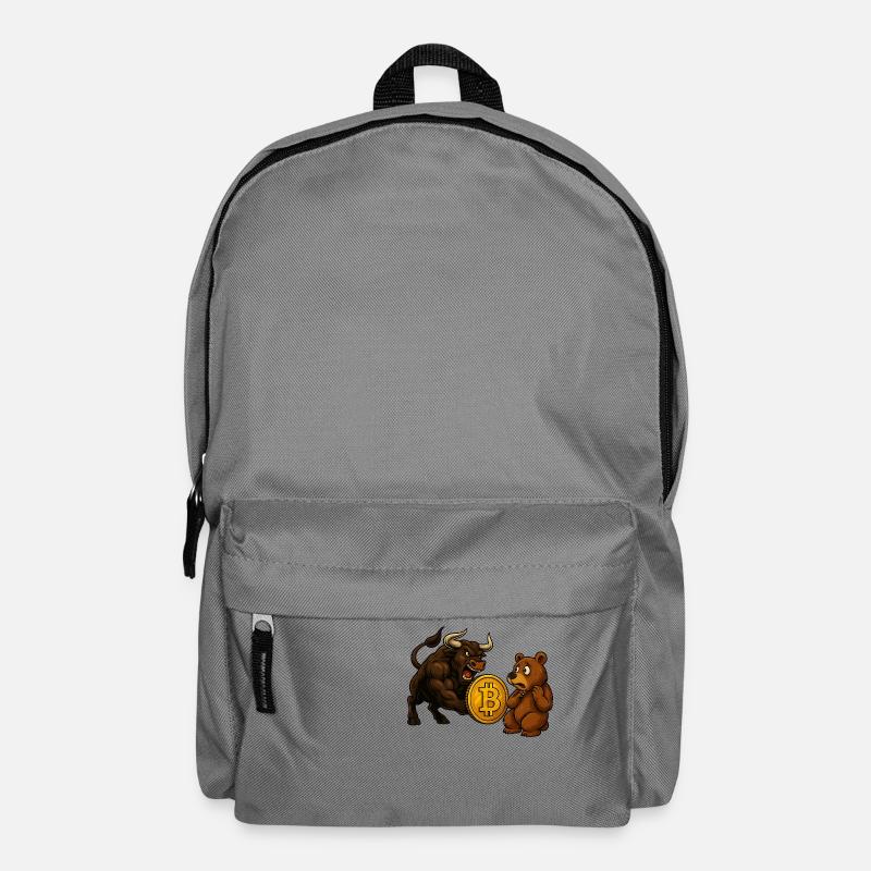 Bitcoin Bull vs. Bear - Rucksack - Mittelgrau