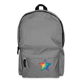 Watercolor Star – Colorful Star in Watercolor Style - Backpack - elephant grey - Front