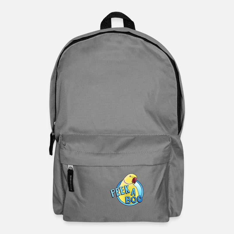 perruche à collier jaune « Peek-a-boo » - Sac à dos - gris éléphant