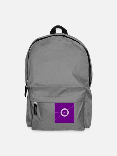 Straßenlaterne abstrakt violett - Rucksack - Mittelgrau