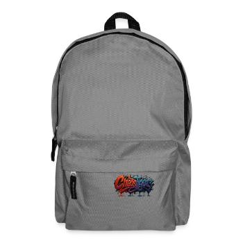 Chaos Tiger - Wildstyle Graffiti Design - Sac à dos - gris éléphant - Devant