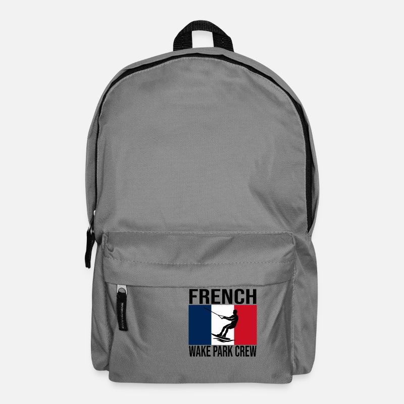 French Wake Park Crew Flag Tee - Rucksack - Mittelgrau