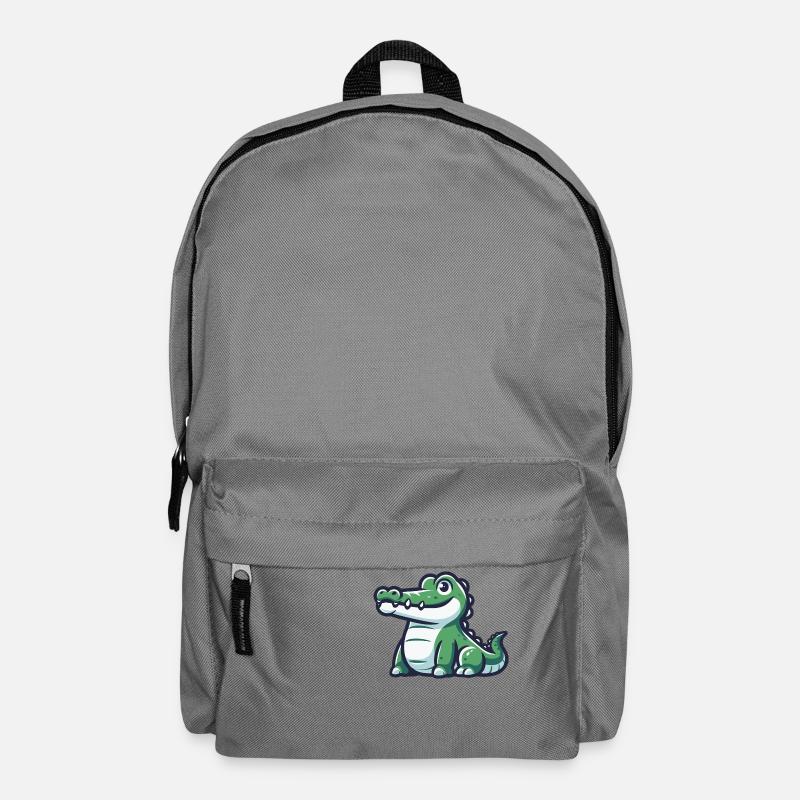 Friendly crocodile from a tropical adventure - Backpack - elephant grey