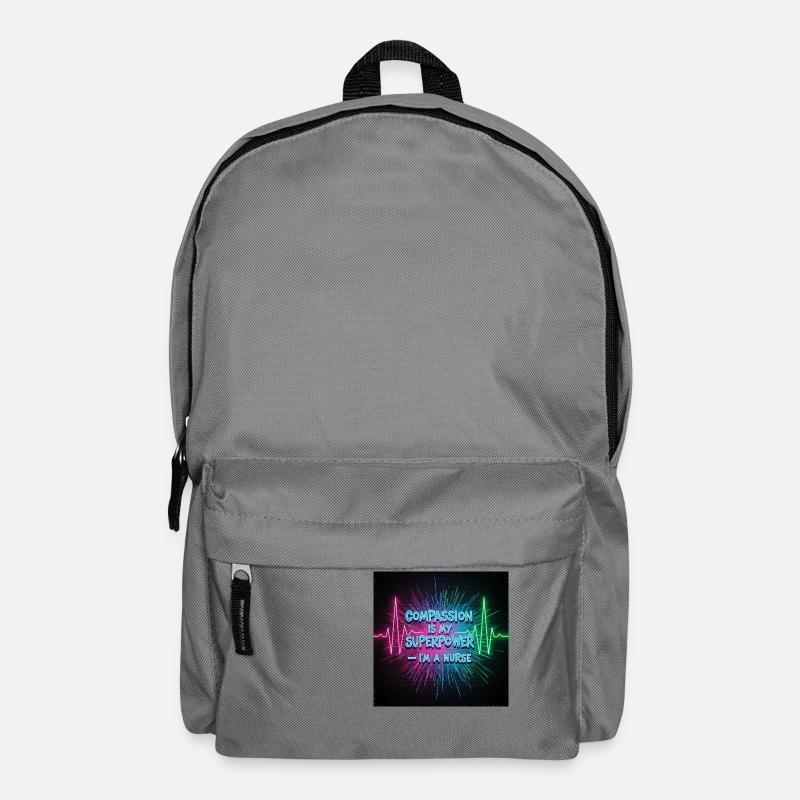 Nurse off Duty Design Shirt - Backpack - elephant grey