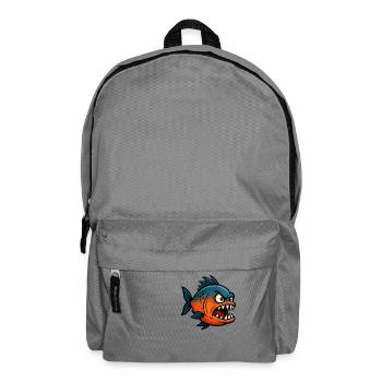 Piranha Comic - Backpack - elephant grey - Front