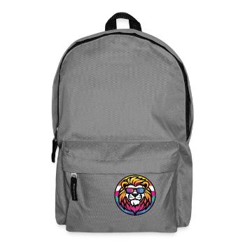 Lion Bande Dessinée Cool - Sac à dos - gris éléphant - Devant