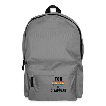 Too queer to disappear. - Rucksack - Mittelgrau - Vorne