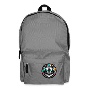 Waschbär Cool Comic - Rucksack - Mittelgrau - Vorne