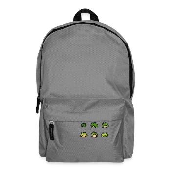 Adorable Cartoon Frogs - Backpack - elephant grey - Front
