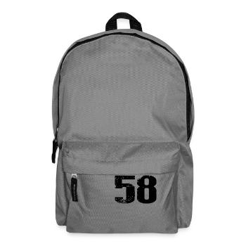 58 Zahl Trikot - Rucksack - Mittelgrau - Vorne