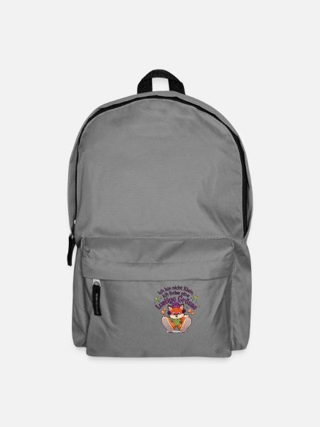 Ich bin nicht klein – lustiger Fuchs-Spruch - Rucksack - Mittelgrau