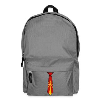 Macedonia Tie – Flag Design - Backpack - elephant grey - Front