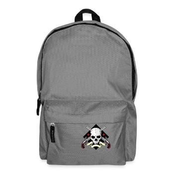 Skull mit Waffen - Rucksack - Mittelgrau - Vorne