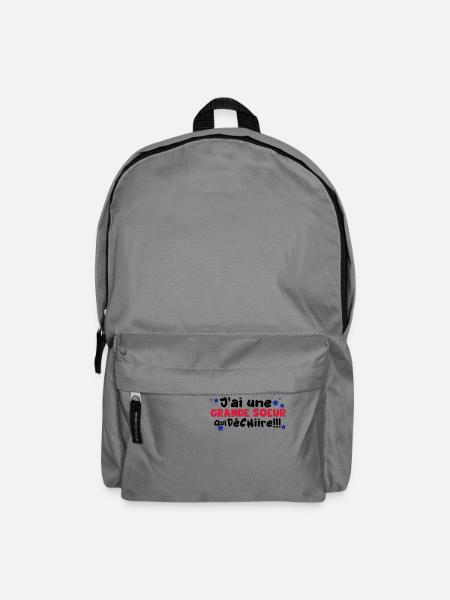 j'ai une grande soeur qui déchire - Sac à dos - gris éléphant