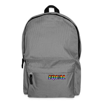 Regenbogen-Text EQUAL LGBT Pride Month - Rucksack - Mittelgrau - Vorne