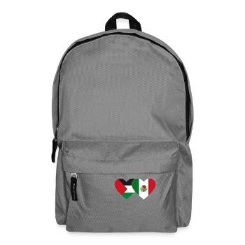 Palestine Mexico Flag Heart - Backpack - elephant grey - Front