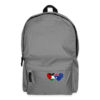 Drapeau de la Palestine Australie Coeur - Sac à dos - gris éléphant - Devant