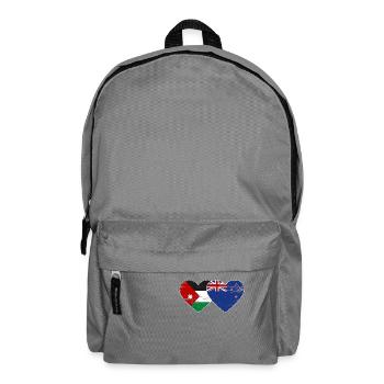 Jordanie Nouvelle-Zélande Drapeau Coeur Utilisé - Sac à dos - gris éléphant - Devant