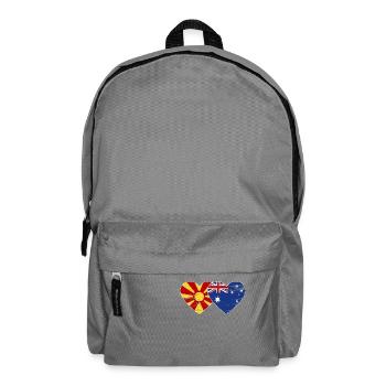 Macedonia Australia Flag Heart Used - Backpack - elephant grey - Front