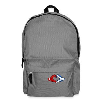 Turkey Scotland flag hands heart shape used - Backpack - elephant grey - Front