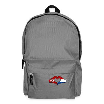 Tunisia Holland Flag Hands Heart Shape - Backpack - elephant grey - Front