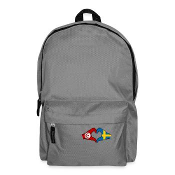 Tunisia Sweden Flag Hands Heart Shape - Backpack - elephant grey - Front