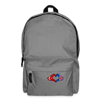Turkey Iceland Flag Hands Heart Shape Used - Backpack - elephant grey - Front