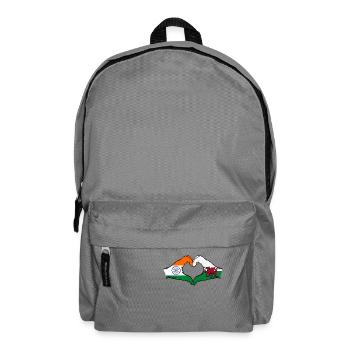 Inde Pays de Galles Drapeau Mains Coeur Forme - Sac à dos - gris éléphant - Devant