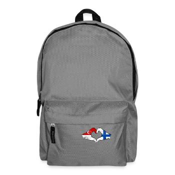 Singapour Finlande Drapeau Mains Coeur Forme Utilisé - Sac à dos - gris éléphant - Devant