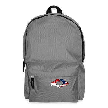 Singapour États-Unis Drapeau Mains Coeur Forme - Sac à dos - gris éléphant - Devant