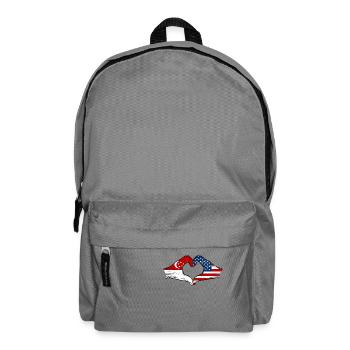 Singapore USA Flag Hands Heart Shape Used - Backpack - elephant grey - Front