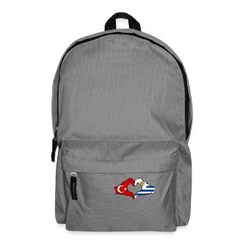 Türkei Uruguay Flagge Hände Herzform - Rucksack - Mittelgrau - Vorne