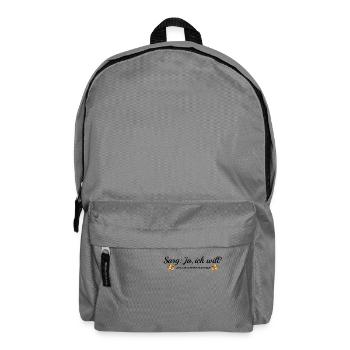 Coffin Yes, I do, funny saying bachelor party, marriage - Backpack - elephant grey - Front