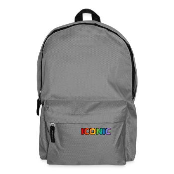 Regenbogen Text Ikonisch - Schwule Ikone - LGBT Pride Monat - Rucksack - Mittelgrau - Vorne