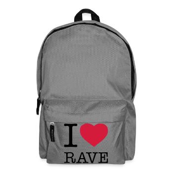 I LOVE RAVE - Rucksack - Mittelgrau - Vorne