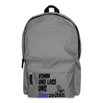 Bierzelt,Bier,Sprüche,Geschenk - Rucksack - Mittelgrau - Vorne