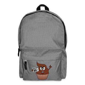 40. Geburtstag - Ich bin 39 + 1 - Kackcake - Rucksack - Mittelgrau - Vorne