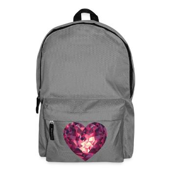 Large heart jewelry. Valentines Day, Mothers Day. - Backpack - elephant grey - Front